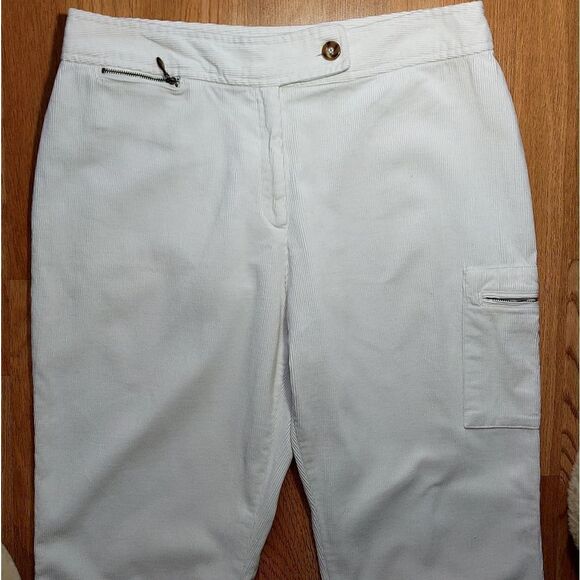 St John's Bay Winter White Corduroy Pants - Picture 4 of 10